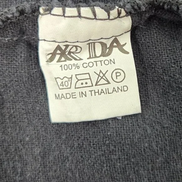 Vintage Arda Black Traditional Chinese Dragon Embroidered Toggle Front Shirt XL - Picture 6 of 6